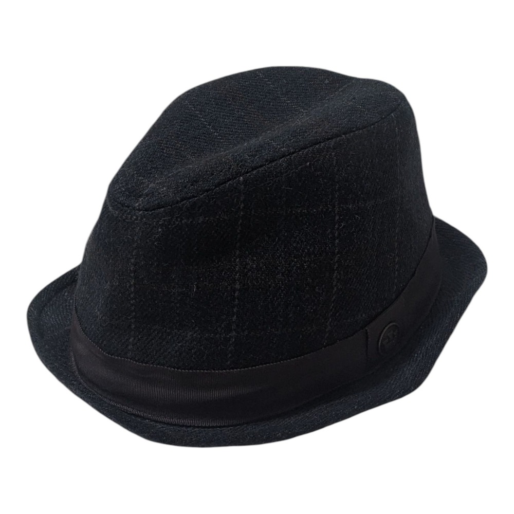 Goorin Bros. Plaid Fedora Hat Classic Style Ribbon Accent Small 100-2613‎